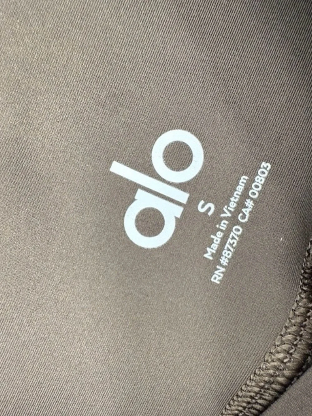 Alo Yoga Gloss Air Lift High Waist Leggings Brown Small Womens